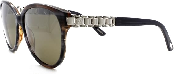 Sunglasses Chopard SCH 150 S 1EXX Striped Grey Brown/Silver Mirror