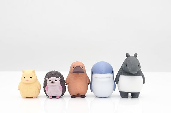 5 Types,Cute Malayan Tapir,Platypus,Hedgehog,Golden Hamster,Shark Standing Figures,Desktop car Ornaments,Capsule Toys