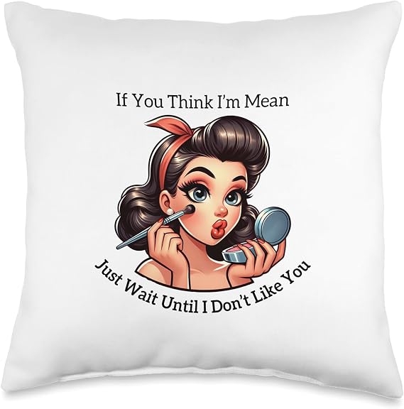 Sassy Beauty Queen: Attitude with a Side of Lipstick Throw Pillow