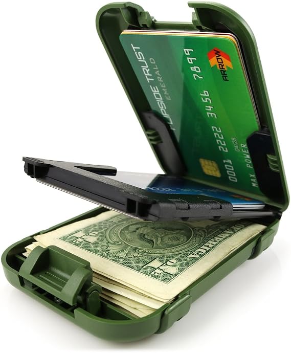 Flipside Wallets 4 RFID Blocking Wallet for Men Trooper Green Edition with Removable Money Clip - Slim, Secure and Crush Resistant