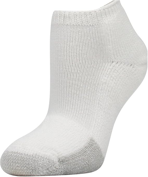 Thorlos unisex adult Tmm Max Cushion Low Cut Tennis Sock, White, Medium US