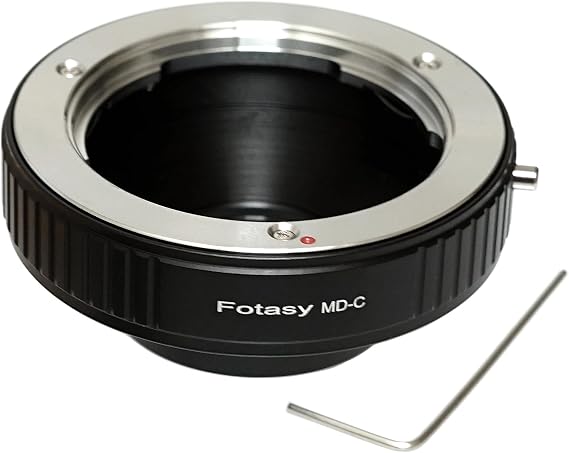 Fotasy MD Lens to C Mount Adapter, Minolta MD Lens to 16mm Cine Mount Adapter, Compatible with Cine Movie Making System, CCTV Camera, Microscope Cameras