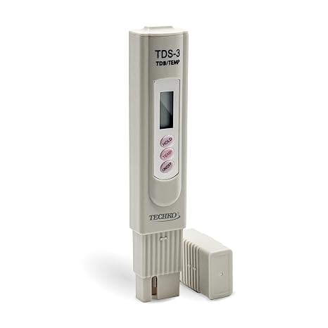 Techko Water Quality Tester, Portable Digital TDS Meter (0-9990 ppm)