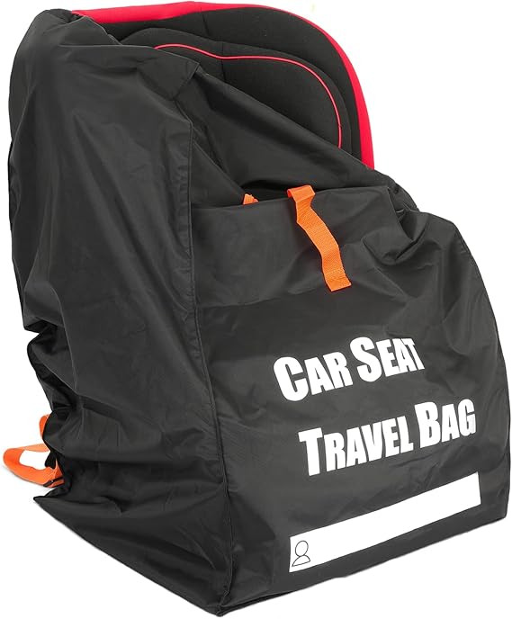 Car Seat Travel Bag - Waterproof Car Seat Backpack Strong Nylon Baby Seat Bag Carry On Backpacks for Airplanes Gate Check in