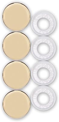 Cruiser Accessories 82670 License Plate Frame Fastener Caps, Gold