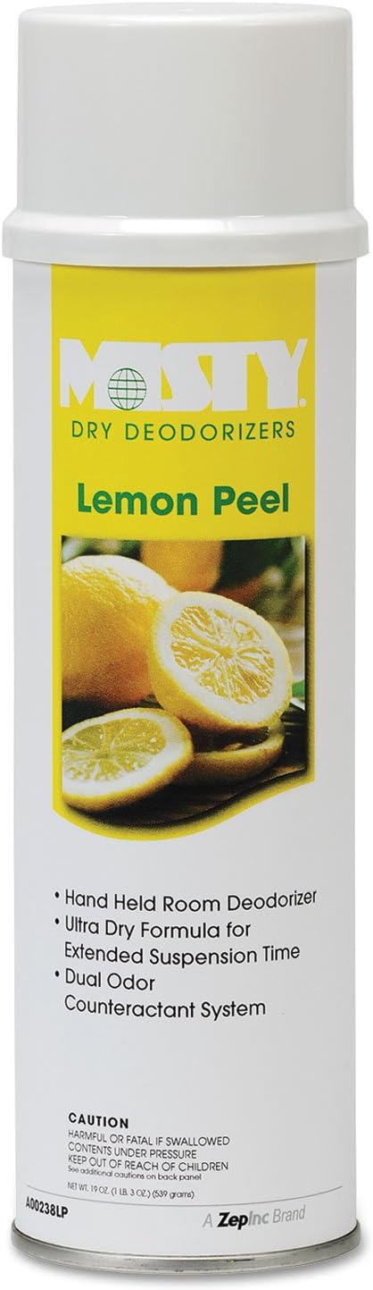 Hand-Held Space Spray Dry Deodorizer Lemon Peel Aerosol Can - 20-oz./ 12 per Case