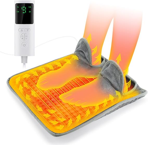 Foot Heating Pad Feet Warmers Under Desk Heated Leg Warmer for Women Men