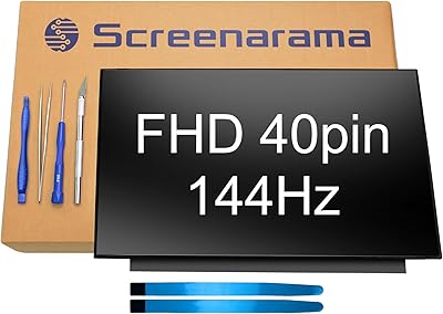 SCREENARAMA New Screen Replacement for Lenovo Legion 7 15IMH05 81YT 40pin 144Hz FHD 1920x1080 IPS LCD LED Display with Tools and Tape