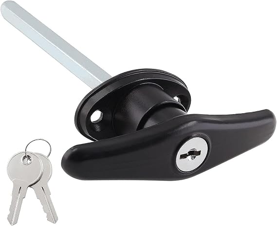 1 Pack T-Handle Lock Black, Keyed Different Camper Truck Topper