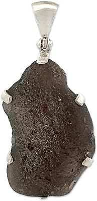 Pearl of Fire Stone Pendant Necklace 22 Brown