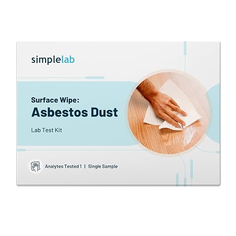 Asbestos in Dust Surface Wipe Test by SimpleLab | Identifies Asbestos fibers in dust with Analysis by a Certified Laboratory | at Home Dust Wipe Lab Test | Indoor Surface Quality Test for Home