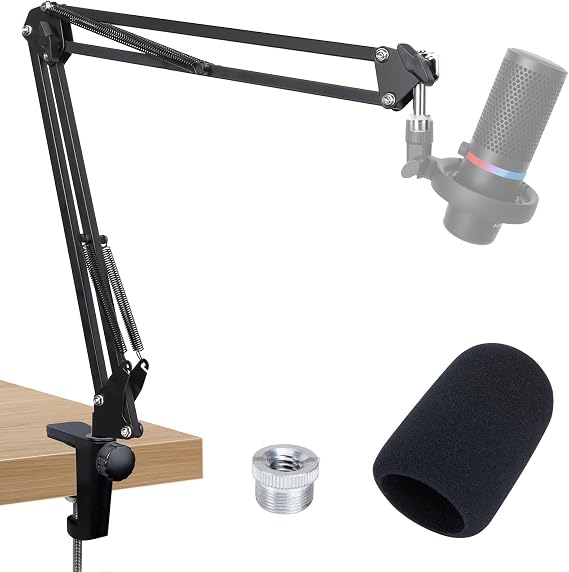 HyperX DuoCast Boom Arm - HyperX Microphone Arm Compatible with HyperX DuoCast, Mic Arm with Microphone Cover, Improve Sound Quality, Microphone Arm for DuoCast by SUNMON