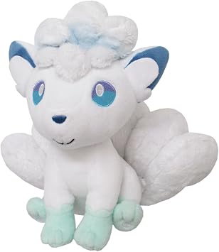 Sanei PP61 Alolan Vulpix Pokemon All Star Collection Stuffed Plush, 7", 156 months to 180 months