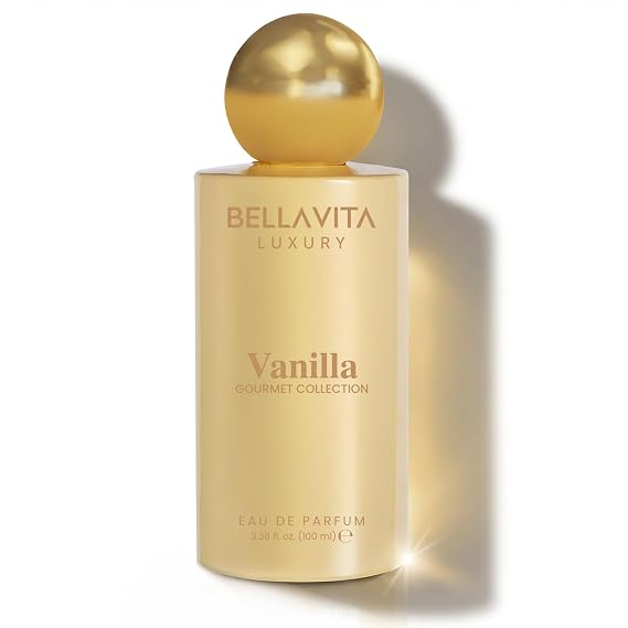 Bellavita Luxury Vanilla Eau de Parfum | 100 ml (3.4 fl.oz.) | Perfume for Men and Women | Gourmet, Coconut, Vanilla and White Musk Notes | Long Lasting Unisex Fragrance