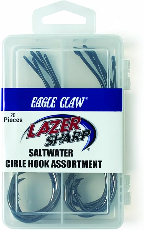 Eagle Claw Saltwater Circle Hook Assortment, Multi-Color (BPSALTCIRCLE), One Size