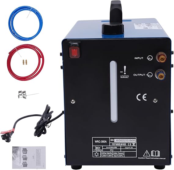 110V TIG Cooler Welder Water Cooler 10L Tig Miller Welder Torch Water Cooling Machine Cooling Tank 1500W Forward-Tilled Filling Port Upgraded Plug-in Practical Water Tank