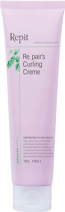 Repit Repairs Curling Creme | Korean Curl Defining Cream | Leave-In Hair Essence Treatment for Wavy, Curly Hair | RepitUSA