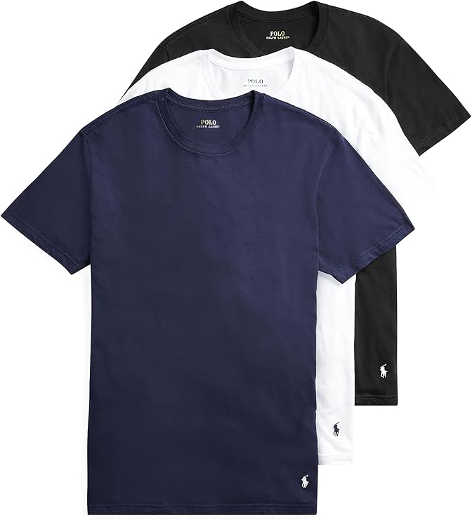 Polo Ralph Lauren Underwear Men's Slim Fit Cotton Crew Tee 3 Pack