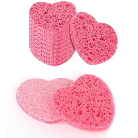 10 Count Compressed Facial Sponges 100% Natural Cellulose Sponge for Facial Cleansing Exfoliating Mask Makeup Removal Reusable Cosmetic Spa Sponges Face Washing Sponge Pads for Estheticians