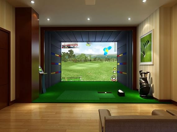 Golf Simulator, 4 Sizes, Indoor Golf Simulator for Home & Commercial USE, Includes HD Impact Screen, Suitable for USE with All Golf Launch Monitors for Golf Training