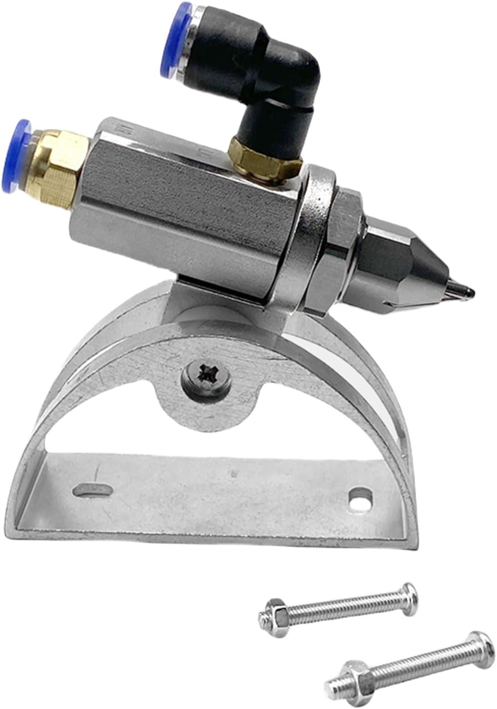 Ultrasonic Atomization Nozzle, 304 Stainless Steel Air Atomizer Spray Nozzle, Dry Fog Mist Nozzle, 80°60°30° Spray Angle, Dust Suppression & Humidification