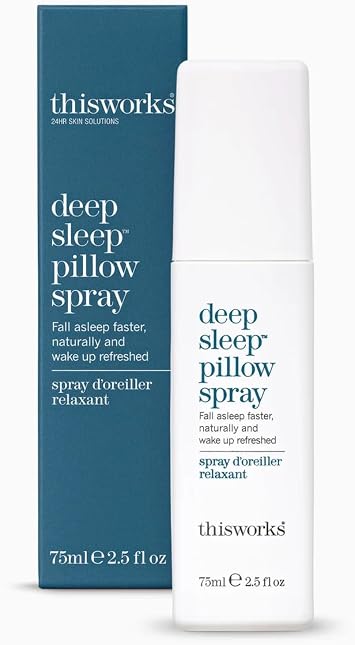 This Works Deep Sleep Pillow Spray with Lavender, Vetivert & Chamomile Natural Aromatherapy Sleep Mist for Bedtime Relaxation, 75ml / 2.5 fl oz