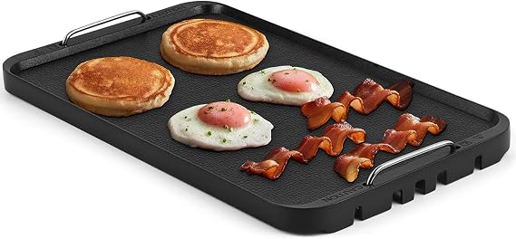 Cusimax Stove Top Griddle, Non-Stick Pancake Griddle, 14.96" x 8.66"