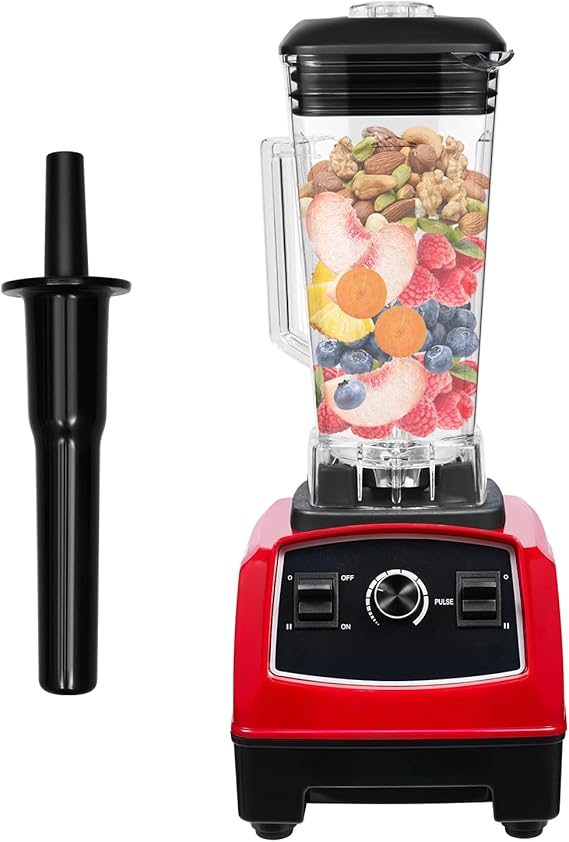 68Oz Commercial Blender Mixer, Smoothie Maker, 2200W High Performance, High Power Food Processor For Shakes,Ice and Frozen Fruit, Optional Dry Grains Container