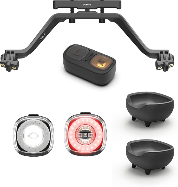 Lumos Firefly Bike Light -2 Pack & Charging Cradle -2 Pack & Remote & Turn Signal Mount