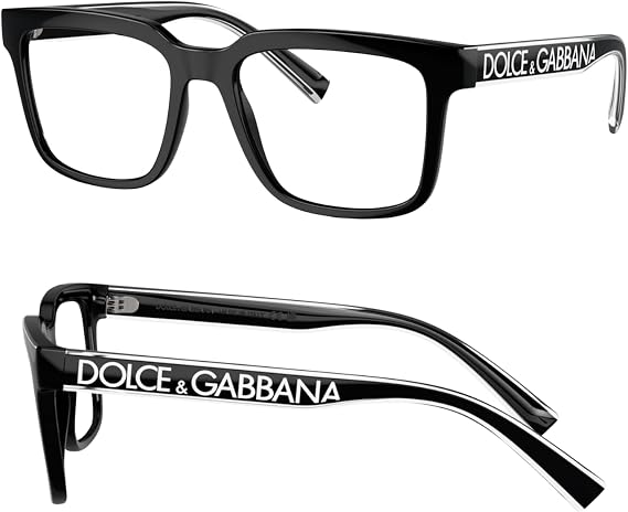 DOLCE & GABBANA DG5101 Square Shape Oversize Lettering Logo Eyeglasses with Luxury Eyewear Kit