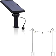 Brightech Bundle Ambience Pro Replacement Solar Panel + 2-Pack 10FT String Light Poles