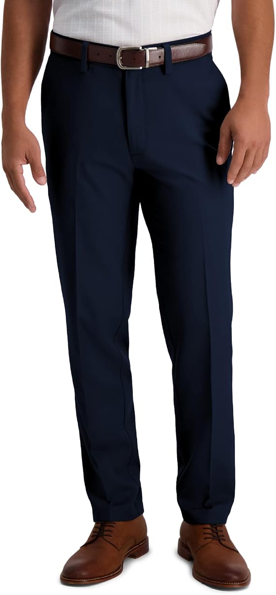 Haggar Men's Cool 18 Pro Slim Fit Flat Front Super Flex Waistband Casual Pant