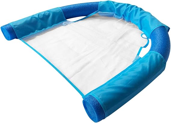 Floating Pool Noodle Sling Mesh Chairs, Sling Mesh Chair for Swimming Pool Noodles, Foldable Pool Noodle Sling net for Floating seat