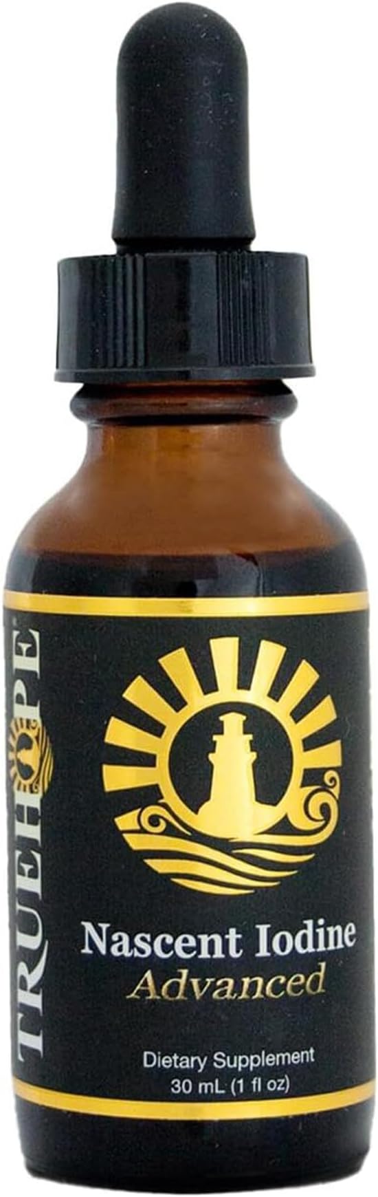 Truehope Pure Nascent Iodine Liquid Supplement - Better Absorbing Than Potassium Iodide & Sodium Iodide, No Fillers, Binders or Additives, Pure Nascent Iodine Advanced 2% Drops 1 Fl Oz, 30 ml