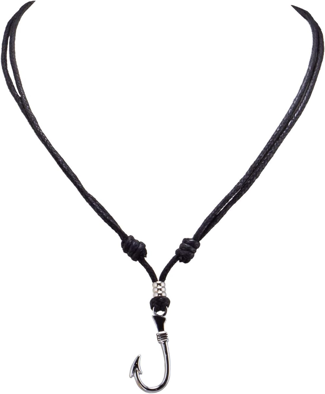 BlueRica Fish Hook on Adjustable Cord Necklace