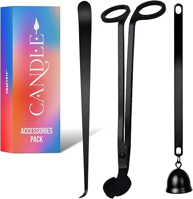 Candle Snuffer and Wick Trimmer with Dipper 3 in 1 Candle Care Kit for Candle Lover Black