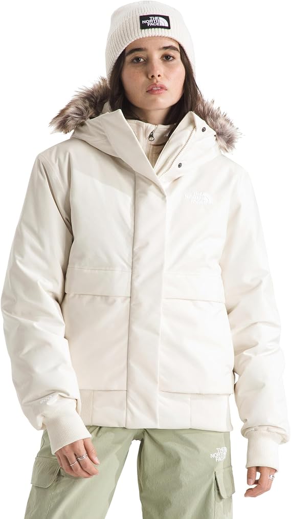 THE NORTH FACE Women's Arctic Bomber | Down Insulated, Waterproof Shell, Adjustable Hood With Faux-fur, Dual-entry Pockets