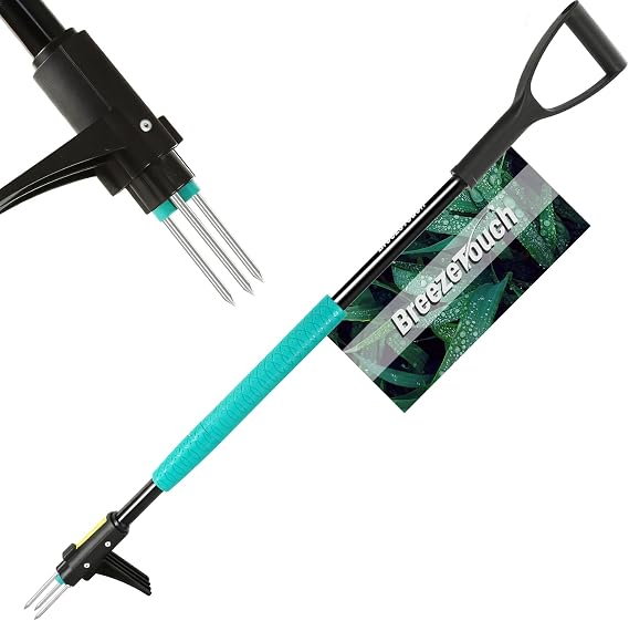 39" Weed Puller Tool, Heavy Duty D-Handle Stand Up Garden Weeding Tool