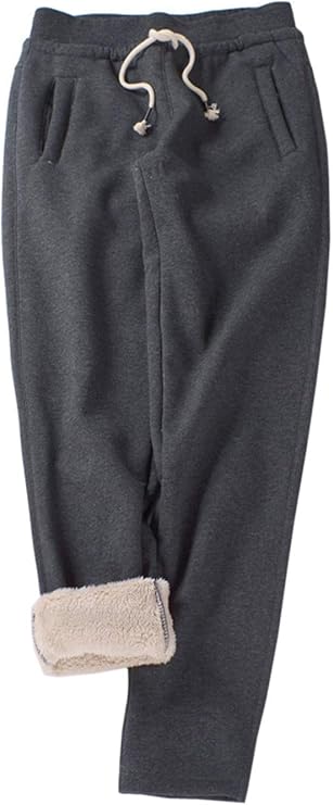 Gihuo Women's Sherpa Lined Sweatpants Winter Jogger Sweat Pants Warm Athletic Pants