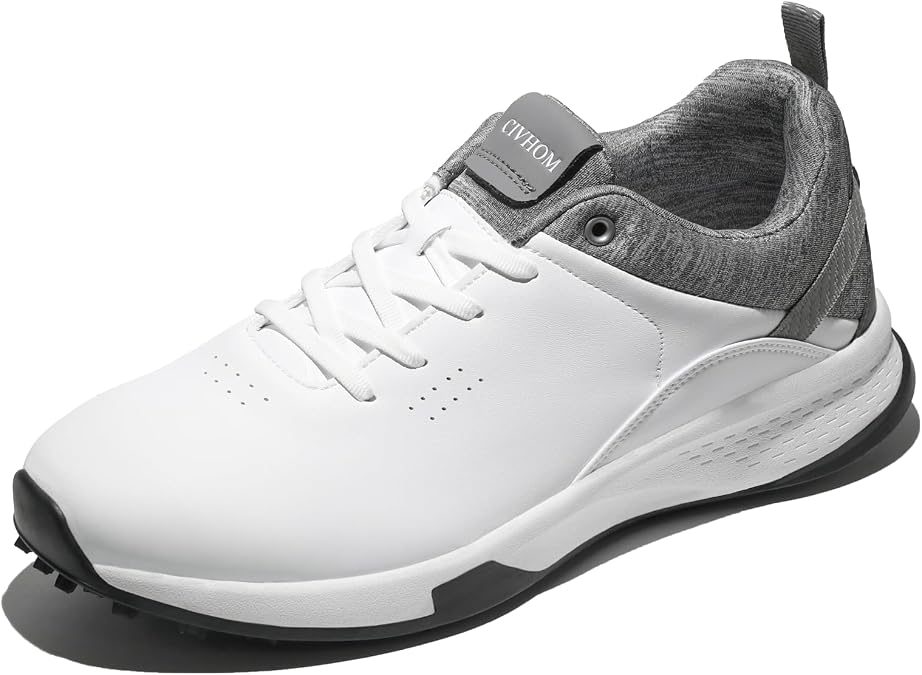 Men's Women's Golf Shoes Lightweight Waterproof Spikeless Golf Footwear with Non-Slip Outsole for All-Day Comfort