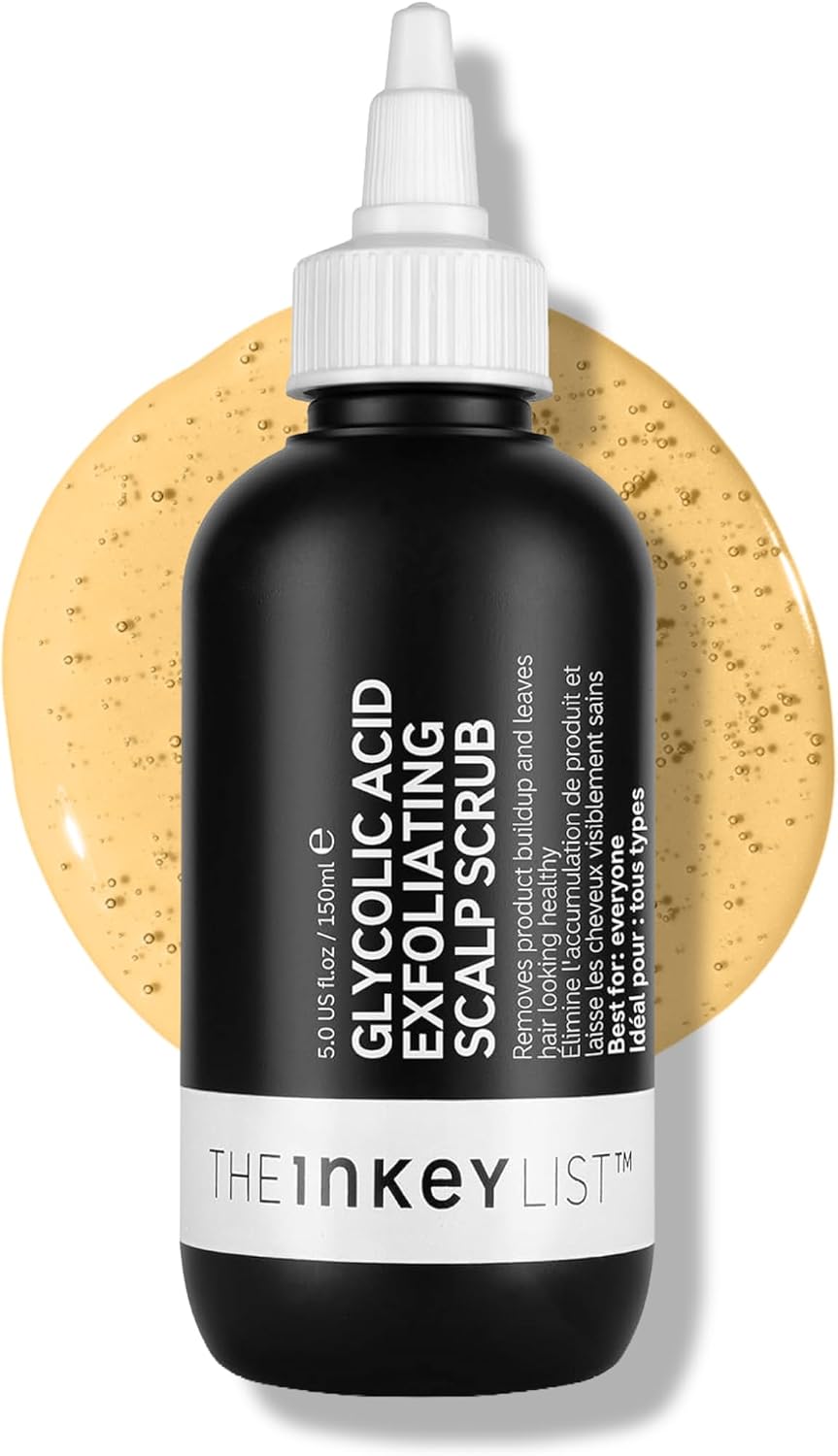 The Inkey List 7% Glycolic Acid Exfoliating Scalp Scrub 150ml, Removes Product Build Up, Hair Growth, Fragrance Free, Suitable For All Hair Types