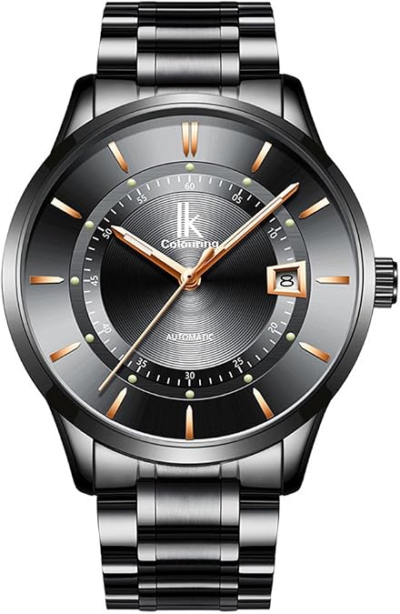 Luxury Fashion Business Luminous Waterproof Mens Date Automatic Mechanical Steel Stainless Leather Watch