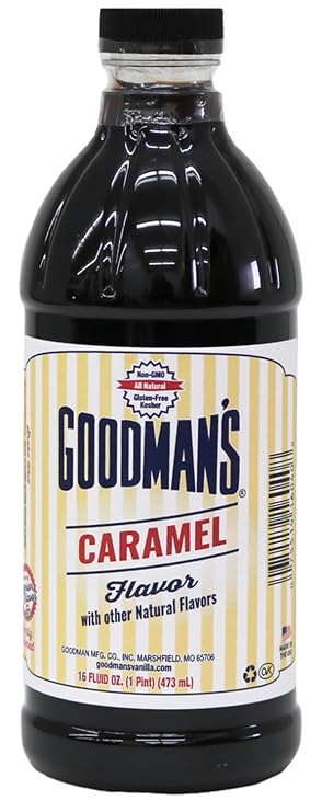 Goodman's - Caramel - No Sugar, Non-GMO - 1 Pint | Gluten-Free, Kosher, Low Carb, Low Calorie, No Artificial Colors, Ideal For Desserts, Coffee & Shakes