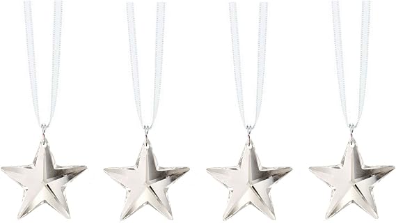Hanging 4 Pcs Swarovski Crystal Star Prisms Crystal Ornaments Crystal Sun Catchers