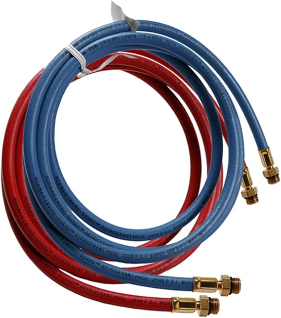 Robinair 71234 Enviro-Guard R-1234yf AC Service Hoses - Set of 2, Red/Blue