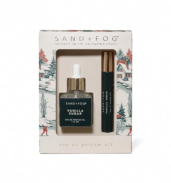 Sand + Fog Vanilla Sugar Eau De Parfum Oil Set, 1 fl oz Dropper and 0.33 fl oz Roller