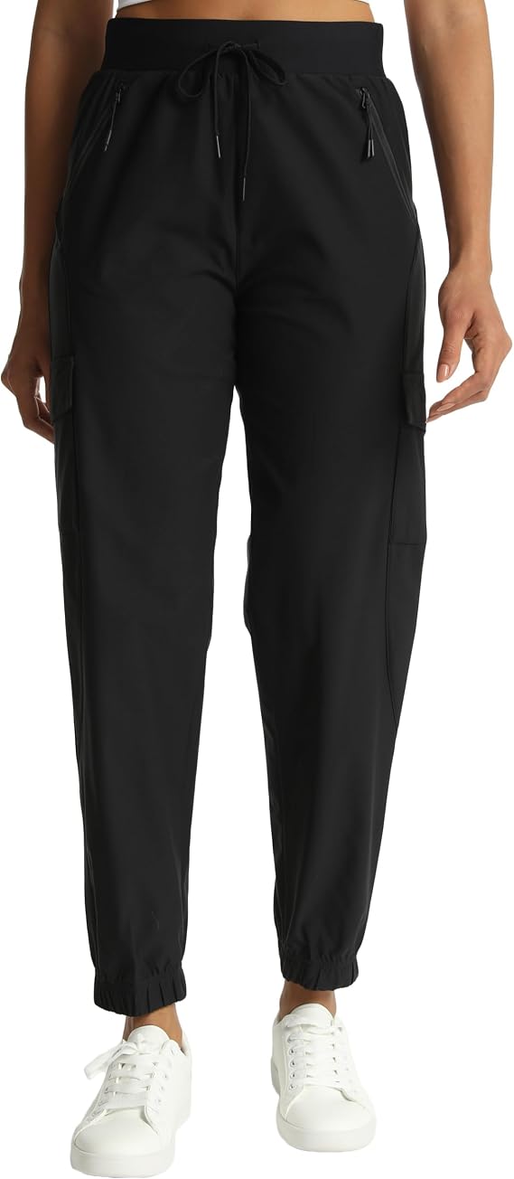 Womens Cargo Hiking Pants with 4 Pockets Lightweight Water Resistant