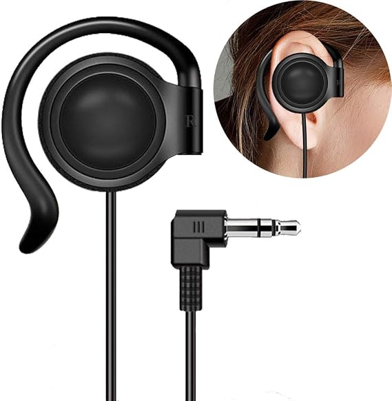 EXMAX 3.5mm Single Side Earphone Earbud One Ear Headphone for EXD-101 ATG-100T ELGT-470 Wireless Tour Guide System Receiver Touring Groups Radio Podcast Laptop MP3/4 Tablet PC Skype YouTube (Right)