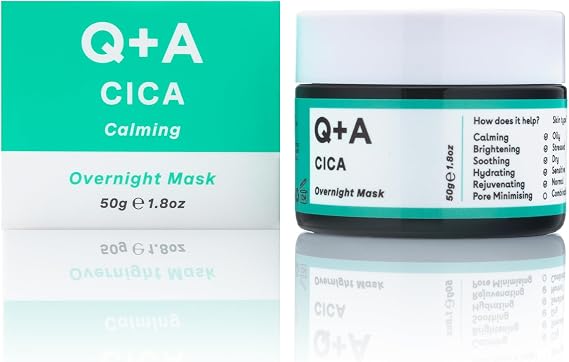 Q+A Cica Overnight Face Mask 50g, Sensitive Skin Sleeping Mask