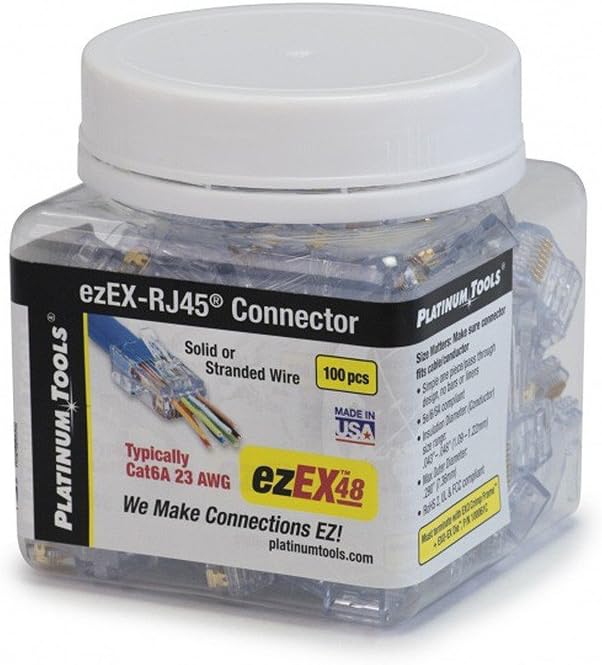 Platinum Tools Ezex48 Connector 100Jar Accessory Box 202048J